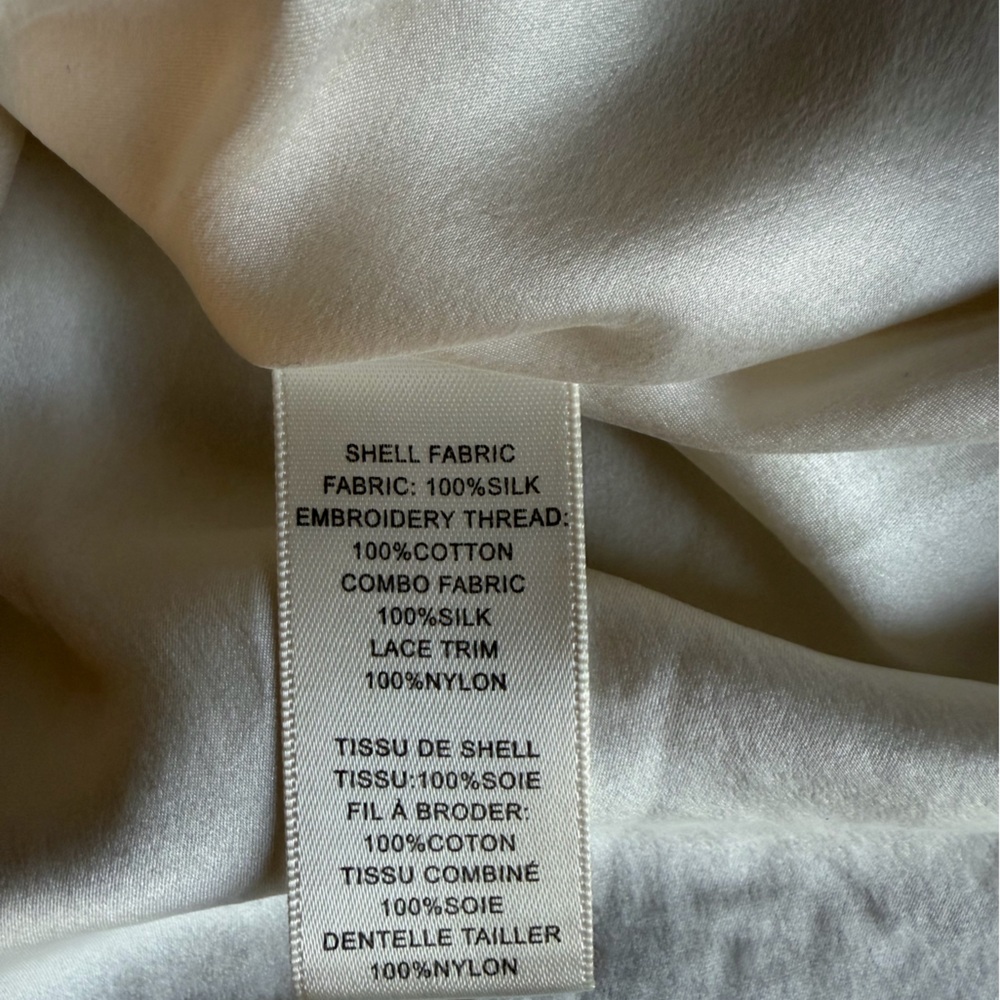 Rebecca Taylor 100% Silk Ivory Lace-Trim Sleeveless Dainty Size 4 Fairy NWT - Picture 6 of 10